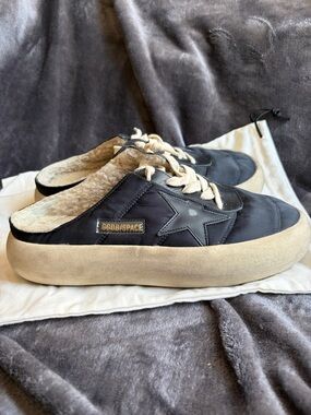 Golden Goose Black nylon SPACESTAR SABOT